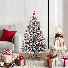 vidaXL Artificial Tree Green and White 120cm