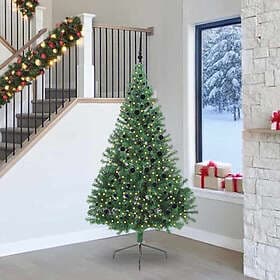 vidaXL Artificial Tree Green 240cm 300 LEDs