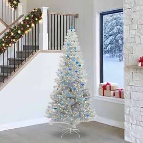 vidaXL Christmas Tree Silver 240cm 300 LEDs