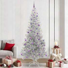 vidaXL Christmas Tree Silver 240cm 300 LEDs