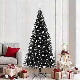 vidaXL Artificial Tree Black 210cm 300 LEDs