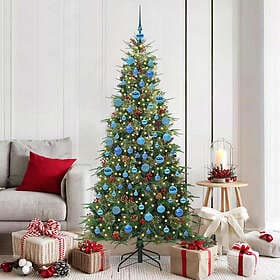 vidaXL Artificial Tree Hinged Green 180cm 300 LEDs
