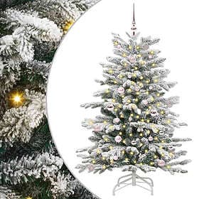 vidaXL Artificial Tree Hinged White 150cm