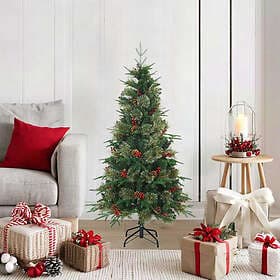 vidaXL Artificial Tree Hinged Green 120cm