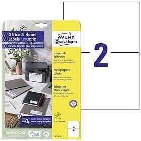 Avery 3655-10 White Rectangle Permanent A4 Paper
