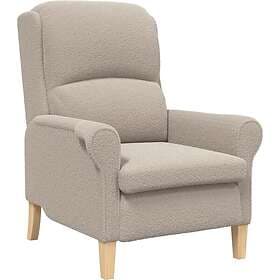 vidaXL Armchair Light Grey 76 x 94 x 102 cm Soft Sherpa Fabric, Engineered Wood
