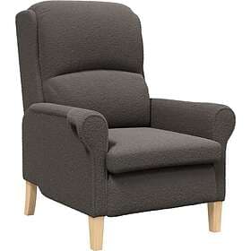vidaXL Armchair Grey 76 x 94 x 102 cm Soft Sherpa Fabric, Engineered Wood