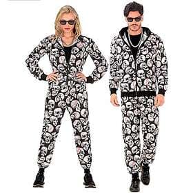 W WIDMANN MILANO 07074 80s Tracksuit Costume Black with Skulls