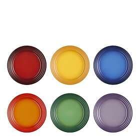 Le Creuset Rainbow Plate 22cm 6-pack