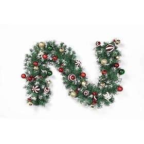 Neo Candy Cane Garland Festive Foliage Artificial Wreath