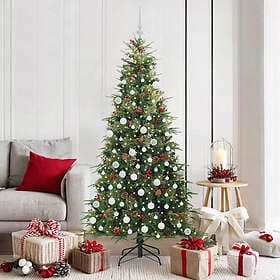 vidaXL Artificial Tree Hinged 180cm 300 LEDs
