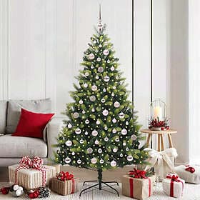vidaXL Artificial Tree Hinged Green 180cm 300 LEDs