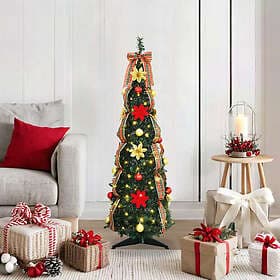 vidaXL Artificial Tree Green 120cm 50 LEDs
