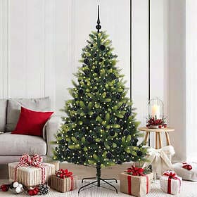 vidaXL Artificial Tree Hinged 180cm 300 LEDs