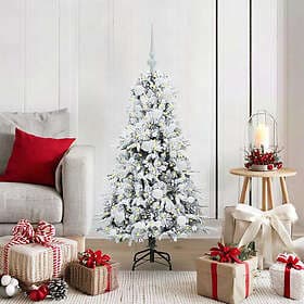 vidaXL Artificial Tree Hinged Green 120cm 150 LEDs