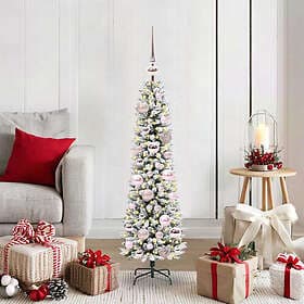 vidaXL Artificial Tree Green and White 120cm