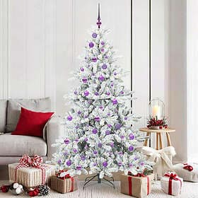 vidaXL Artificial Tree Hinged 180cm 300 LEDs