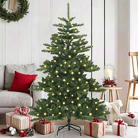 vidaXL Artificial Tree Hinged 150cm 150 LEDs