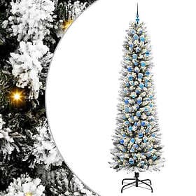 vidaXL Artificial Tree Green and White 240cm