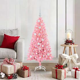 vidaXL Artificial Tree Pink 120cm 150 LEDs