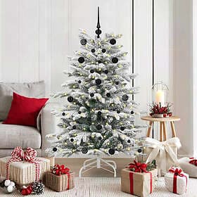 vidaXL Artificial Tree Hinged White 150cm