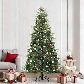vidaXL Artificial Tree Hinged 240cm 300 LEDs