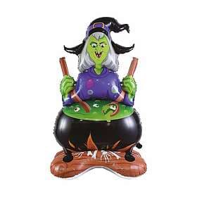 Global Gizmos Halloween Witch And Cauldron Balloon