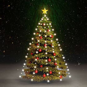 vidaXL Light Net Christmas Tree Lights 150 LEDs Cool White (150 cm)