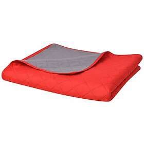 vidaXL Quilt Red Grey 170x210cm 131555