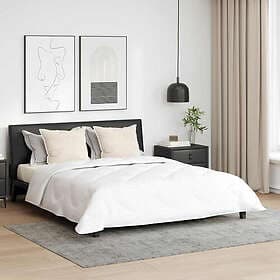 vidaXL Duvet with Pillow 3 pcs White Microfiber 3377559