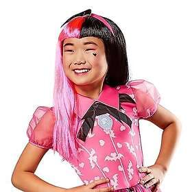 Monster High Draculaura Black Pink Costume Wig