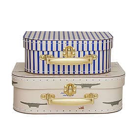 OYOY Mini Crocodile & Stripes Suitcase Set 2-set