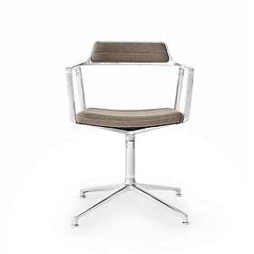 Vipp 452 Swivel Office Chair Dark Sand/Polished Aluminium