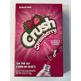 Crush Soft Drink Mix Strawberry Singles To Go Zero Sugar 12g 24-pack