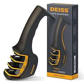 Deiss Pro 3-Stage Kitchen & Pocket Knife Sharpener Orange