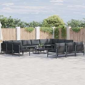 vidaXL Lounge Set 14 Pieces Antracit Steel 3379029