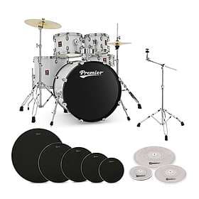 Premier Revolution 22" 5pc Low Volume Drum Kit Bundle White
