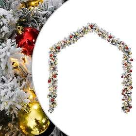 vidaXL 4019674 Christmas Garland with Baubles and LED Lights 20m