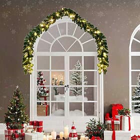 vidaXL 42016692 Christmas Garland with 600 LEDs 2pcs