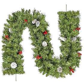 Himaly X1942 Christmas Garland with Pine Cones and Red Berries 2.2m