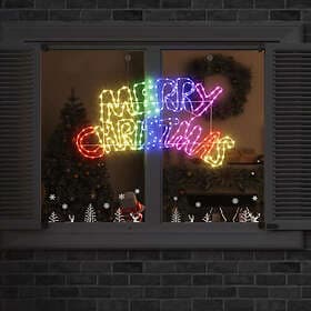 vidaXL 42018952 Christmas Sign with 240 LEDs Multicolour 100 x 50 cm PVC