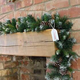 Samuel Alexander Frosted Glacier Christmas Garland with Pine Cones 2.7m