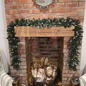 Samuel Alexander SAGAR4693 Christmas Garland with Pine Cones 2.7m