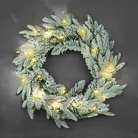 SHATCHI 200241 Pre-Lit Christmas Wreath 55cm
