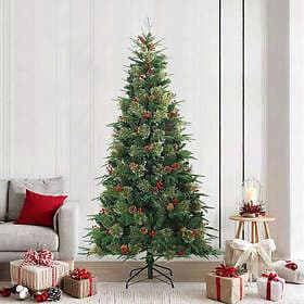 vidaXL Artificial Tree Hinged Green 240cm