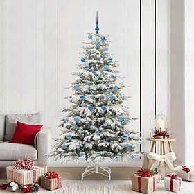 vidaXL Artificial Tree Hinged White 210cm