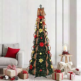 vidaXL Artificial Tree Green 210cm 200 LEDs