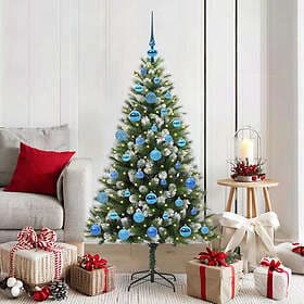 vidaXL Artificial Tree Snowy Green and White 150cm