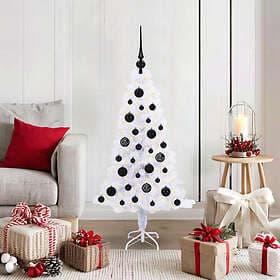 vidaXL Artificial Tree White 120cm 150 LEDs