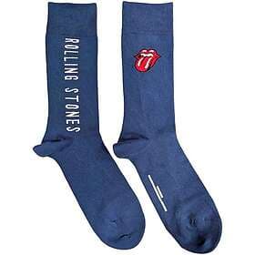 The Rolling Stones Vertical Tongue Ankle Socks (Tie-Dye Effect Blue)